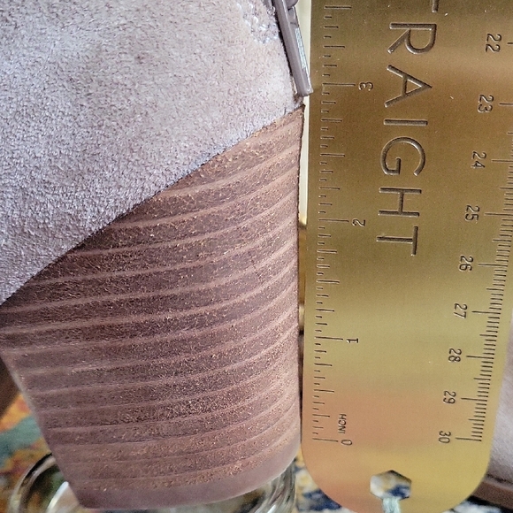 Fergie Carmin Women's Beige Suede Ankle Booties - Picture 9 of 9